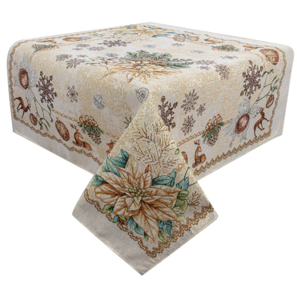 Фото - Скатертина квадратна Lefard Tinsel Lurex 94х94 см (715-385)