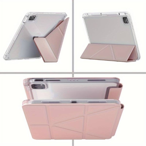 Фото - Чохол для планшета BeCover Ultra Slim Origami Transparent for Apple iPad Pro 11" M5 2025 Pink (715956)