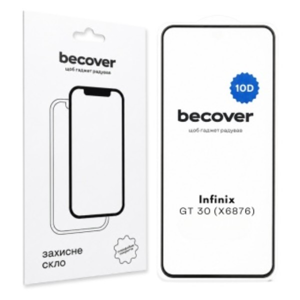 Фото - Захисне скло для смартфону BeCover for Infinix GT 30 (X6876) 10D Black (715937)
