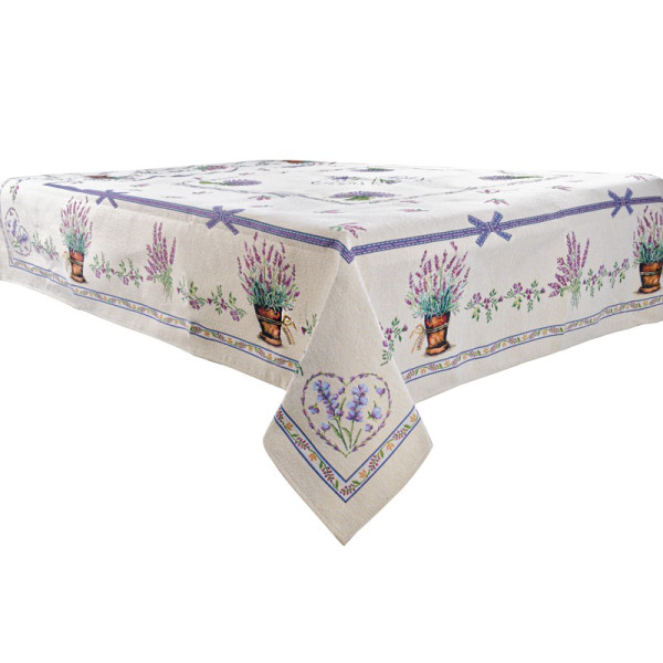 Фото - Скатертина квадратна Lefard Lilac 140х140 см (716-051)