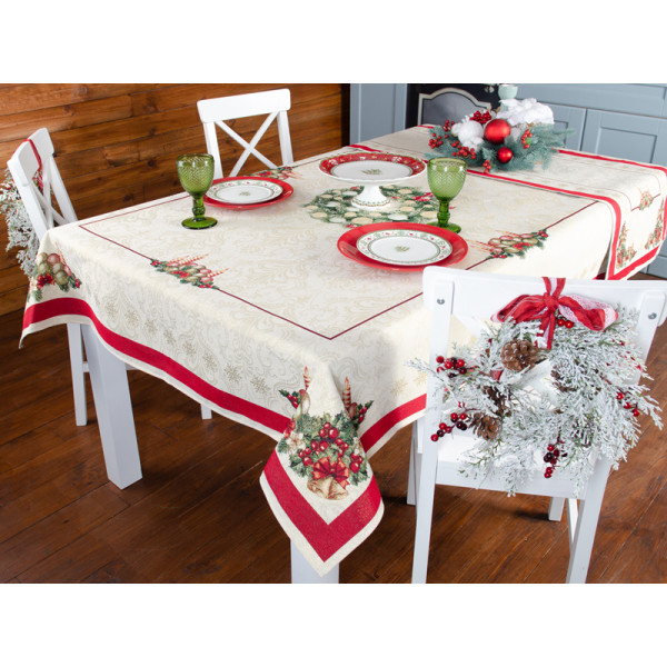 Фото - Скатертина квадратна Lefard Corona natale 140x140 см (716-153)