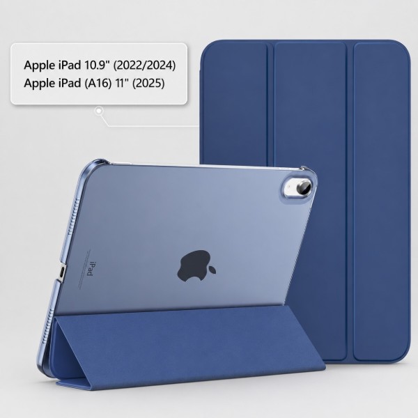 Фото - Чохол для планшета BeCover Tri Fold Hard for Apple iPad 10.9" (2022/2024)/iPad (А16) 2025 11" Deep Blue (716119)
