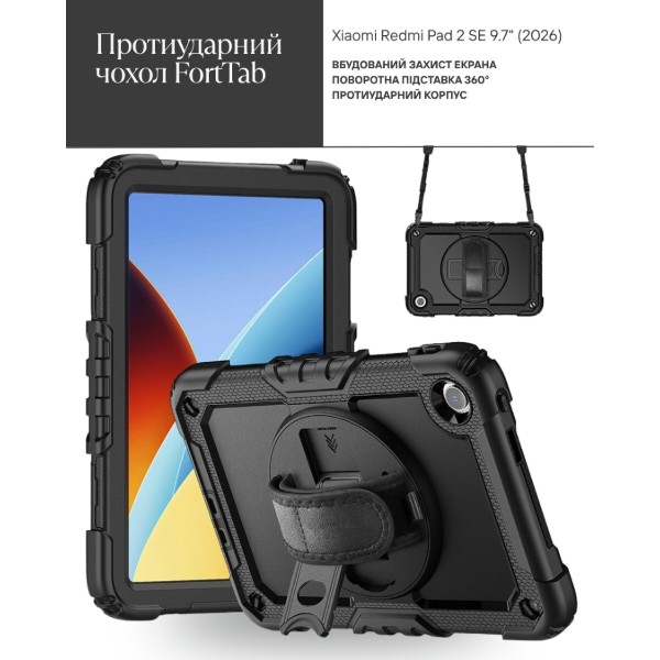 Фото - Чохол для планшету BeCover FortTab Becover for Xiaomi Redmi Pad 2 SE 9.7" (2026) Black (716156)