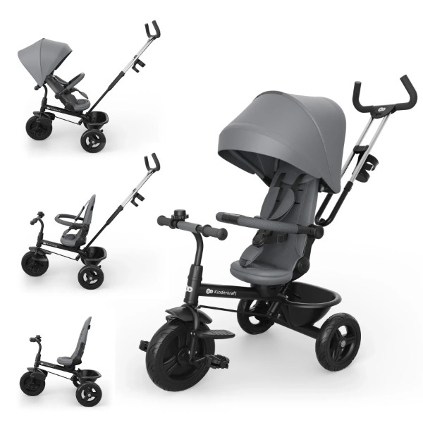 Фото - Триколісний велосипед Kinderkraft Aston 2 Plus Grey (KRASTO02GRYPL00)