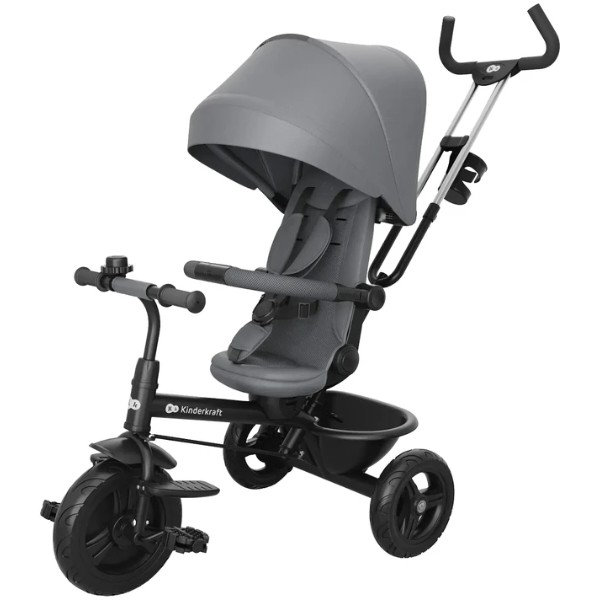 Фото - Триколісний велосипед Kinderkraft Aston 2 Plus Grey (KRASTO02GRYPL00)