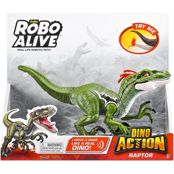 Фото - Интерактивная игрушка Pets & Robo Alive серии Dino Action - Раптор