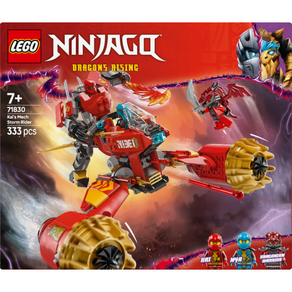 Фото - Конструктор LEGO Ninjago Штормовий робот-вершник Кая (71830)