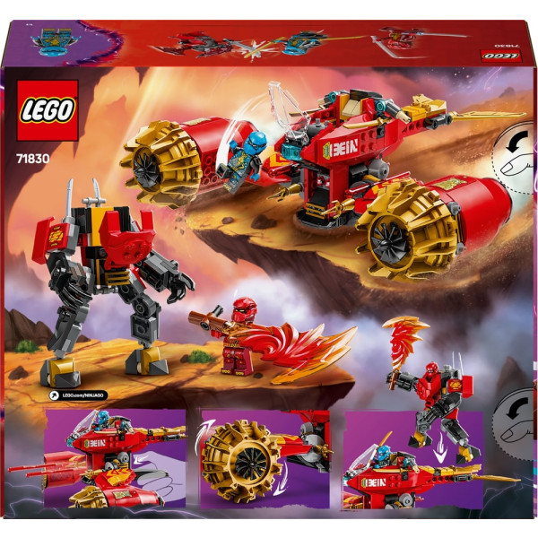 Фото - Конструктор LEGO Ninjago Штормовий робот-вершник Кая (71830)