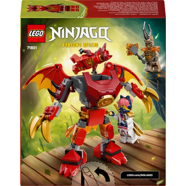 Фото - Конструктор LEGO Ninjago Боевой набор робота Дракона Кая (71851)