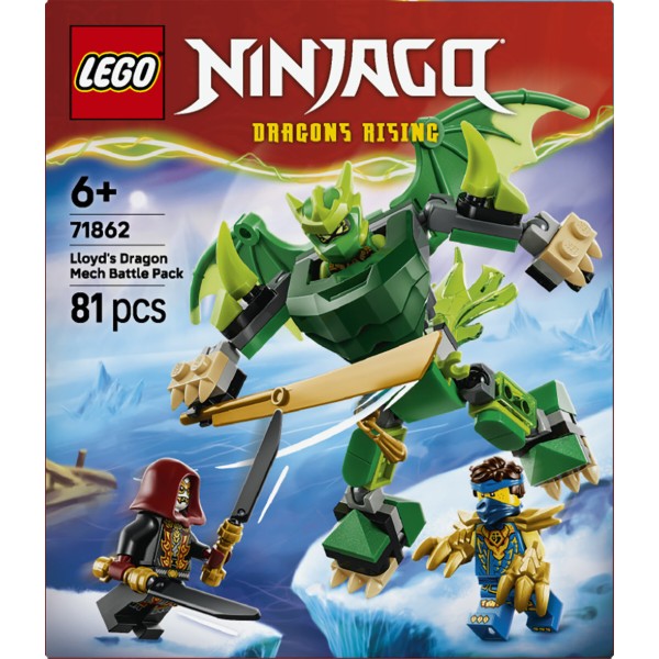 Фото - Конструктор LEGO  Ninjago Бойовий набір робота Дракона Ллойда (71862)