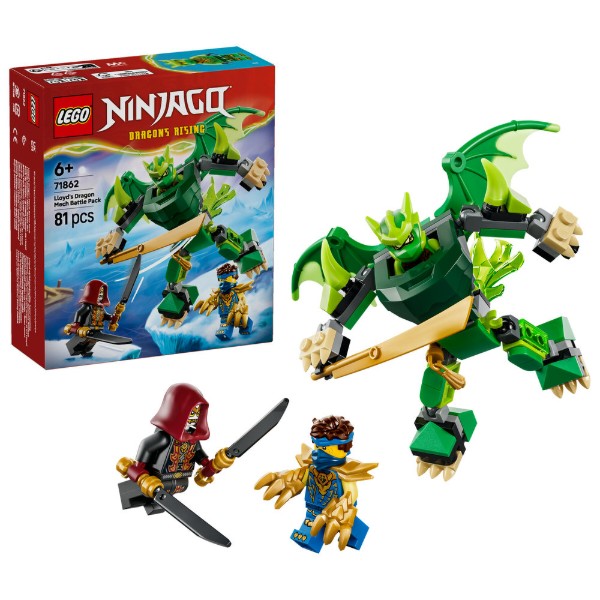 Фото - Конструктор LEGO  Ninjago Бойовий набір робота Дракона Ллойда (71862)