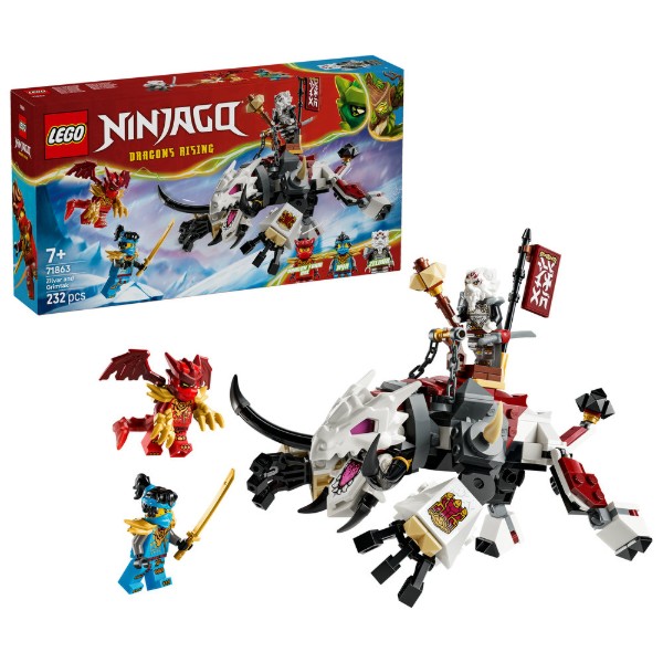 Фото - Конструктор LEGO  Ninjago Зільвар і дракон Гримтак (71863)