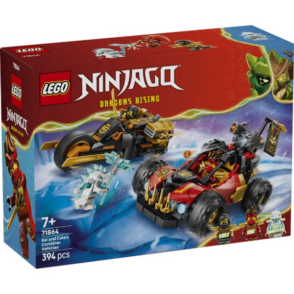 Фото - Конструктор LEGO  Ninjago Комбіновані транспортні засоби Кая та Коула (71864)