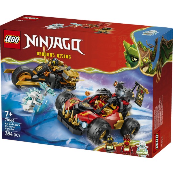 Фото - Конструктор LEGO  Ninjago Комбіновані транспортні засоби Кая та Коула (71864)