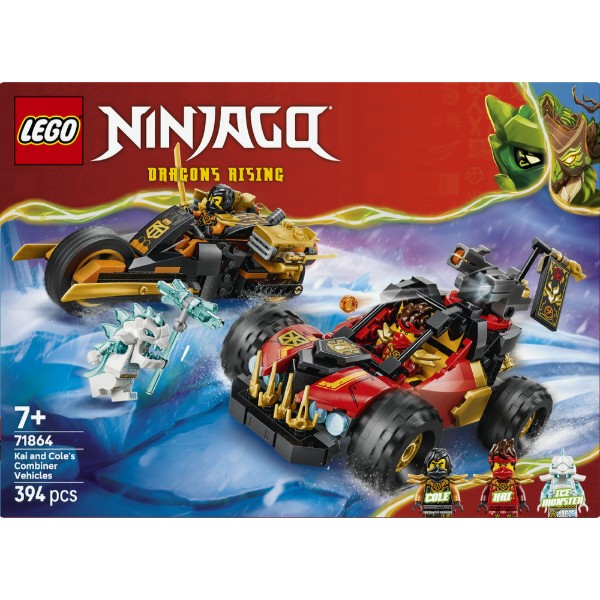 Фото - Конструктор LEGO  Ninjago Комбіновані транспортні засоби Кая та Коула (71864)