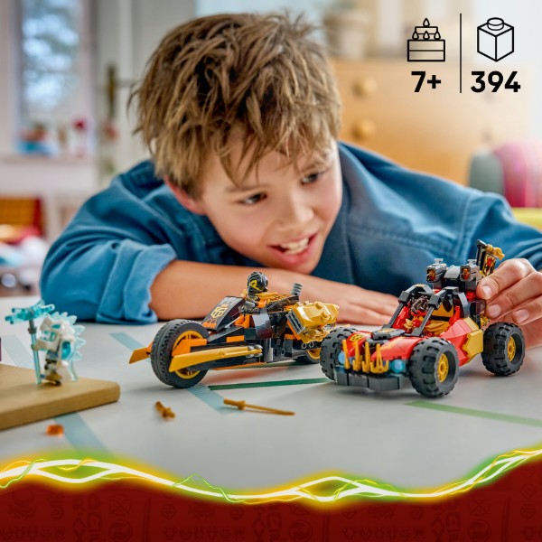 Фото - Конструктор LEGO  Ninjago Комбіновані транспортні засоби Кая та Коула (71864)