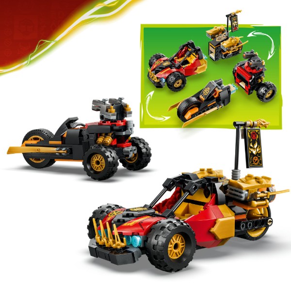 Фото - Конструктор LEGO  Ninjago Комбіновані транспортні засоби Кая та Коула (71864)