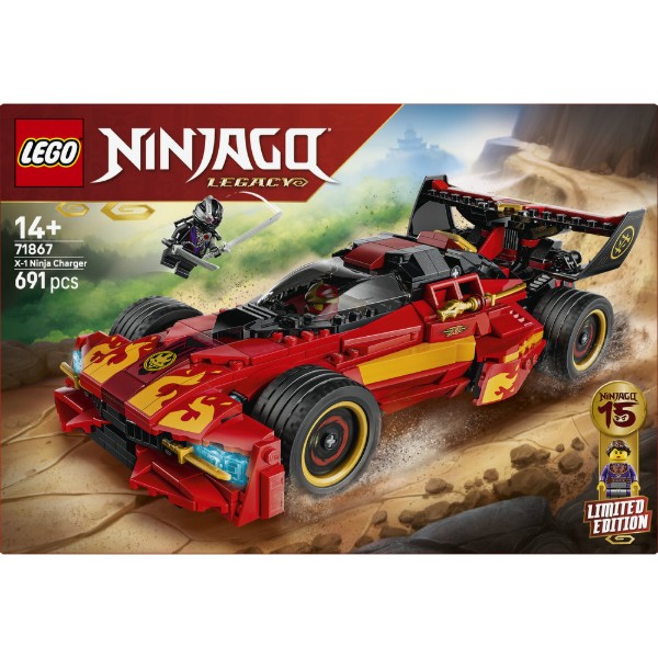 Фото - Конструктор LEGO Ninjago Переслідувач ніндзя X-1 — 15-та річниця (71867)