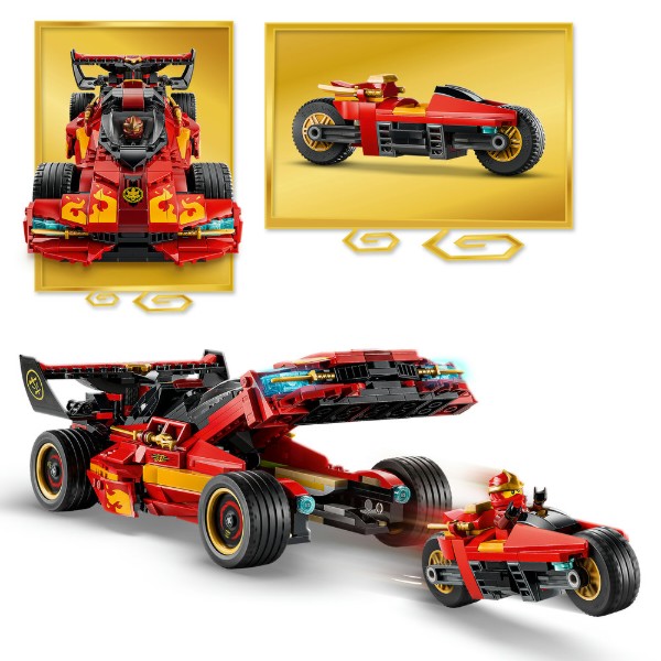 Фото - Конструктор LEGO Ninjago Переслідувач ніндзя X-1 — 15-та річниця (71867)