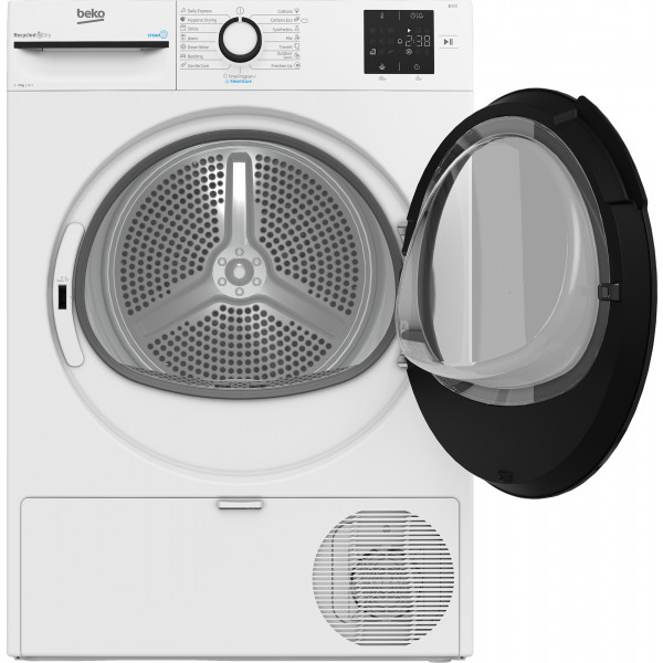 Фото - Комплект техніки Beko Пральна машина з фронтальним завантаженням + Сушильна машина + Комплект кріплень для встановлення в колону Beko BM1WFSU36233WPBB + BM3T37239WB + NPSKW