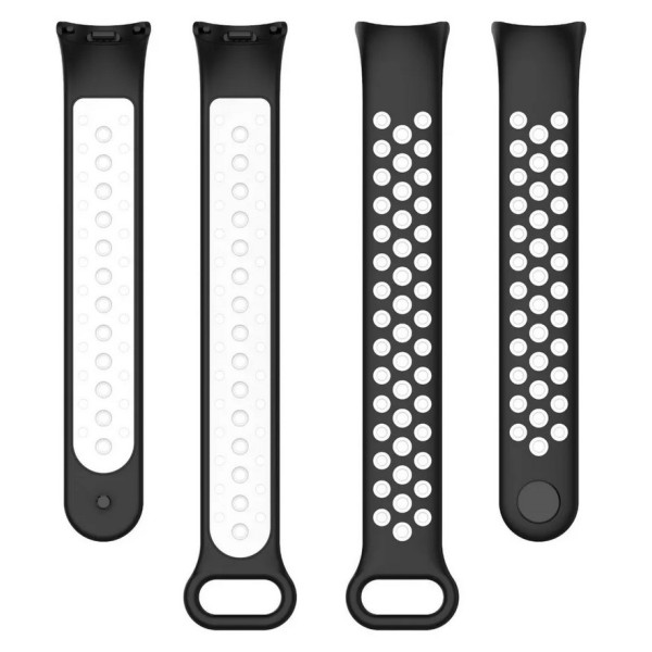 Фото - Ремінець для фітнес-браслета BeCover Vents Style for Xiaomi Mi Smart Band 10 Black-White (713630)