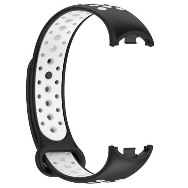 Фото - Ремінець для фітнес-браслета BeCover Vents Style for Xiaomi Mi Smart Band 10 Black-White (713630)