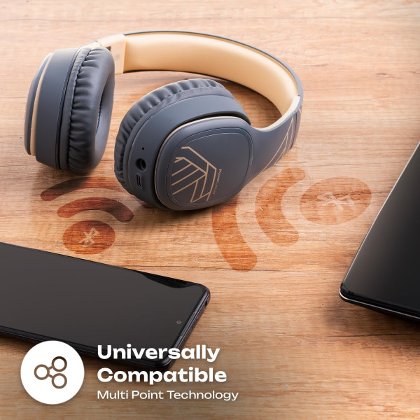 Фото - Навушники повнорозмірні бездротові PowerLocus P7 Asphalt Grey (pwl-p7-asphalt grey)