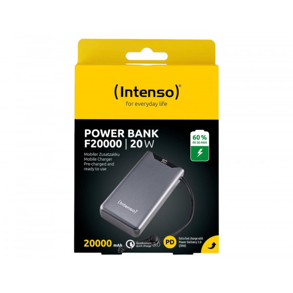 Фото - Батарея мобильная Intenso F20000 20000MAH QC3.0 Grey (7332054)