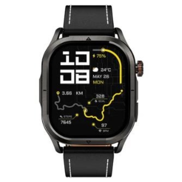 Фото - Ремінець для смарт-годинника KOSPET ARCHLAN LEATHER BLACK 22 мм