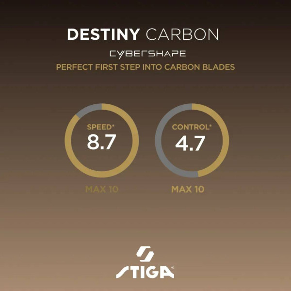Фото - Основа для ракетки Stiga Destiny Carbon Cybershape Master (1600-2602-35)