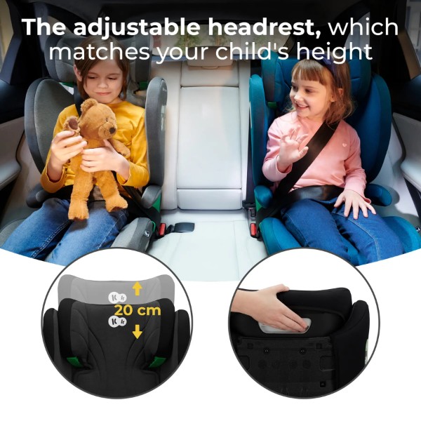 Фото - Автокрісло Kinderkraft Junior Fix 2 i-Size Graphite Black (KCJUFI20BLK0000)