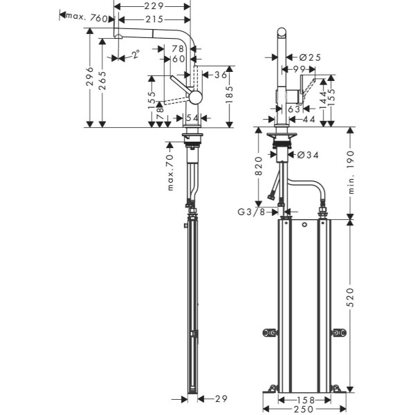 Фото - Кухонний змішувач Hansgrohe Talis M54 (72809670)