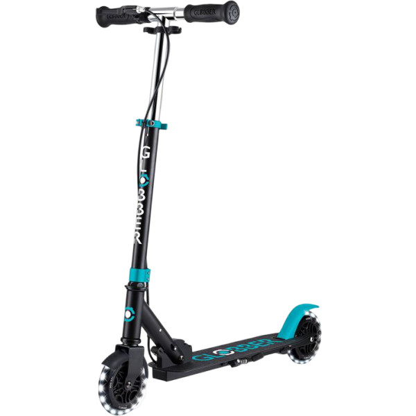 Фото - Двоколісний самокат Globber FLOW ELEMENT JUNIOR LIGHTS 
Black/Turquoise (729-105)