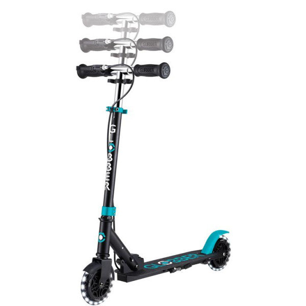 Фото - Двоколісний самокат Globber FLOW ELEMENT JUNIOR LIGHTS 
Black/Turquoise (729-105)