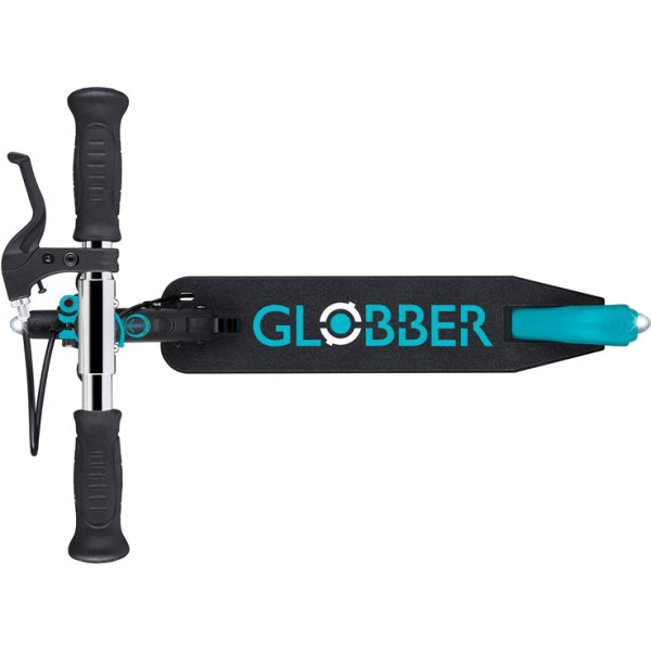 Фото - Двоколісний самокат Globber FLOW ELEMENT JUNIOR LIGHTS 
Black/Turquoise (729-105)