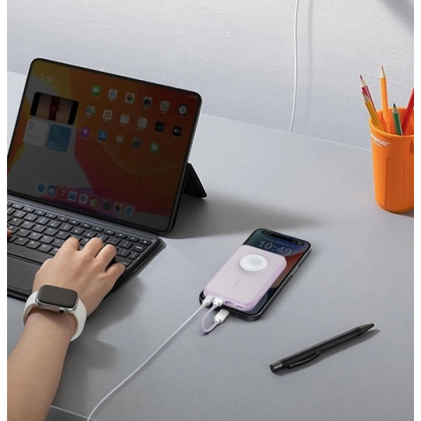 Фото - Батарея мобільна Veger V1171 10000mAh 20W Pink (X001XES8EF)