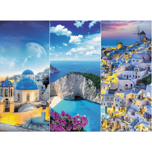 Фото - Пазли картонні (8 +) Trefl Грецькі канікули - колаж 3000 ел. (33073)