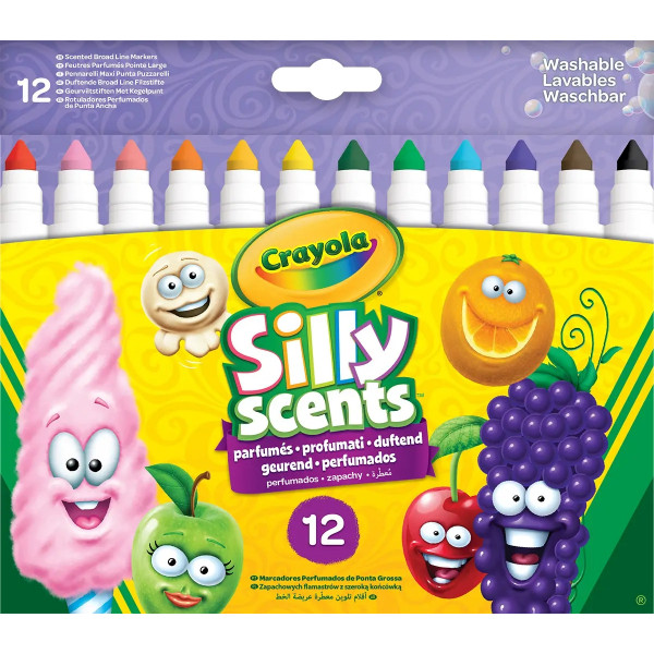 Фото - Фломастери Crayola Silly Scents широка лінія (washable) з ароматом 12 шт. (58-8337)
