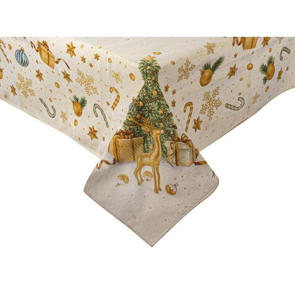 Фото - Скатерть прямоугольная Lefard Рождественская история/Baloo Lurex 140х180 см (732-378)