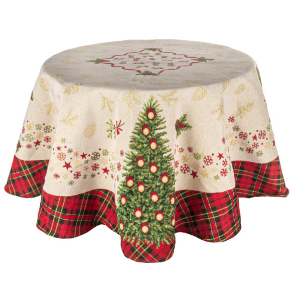 Фото - Скатертина кругла Lefard Christmas Delight 140 см (732-388)