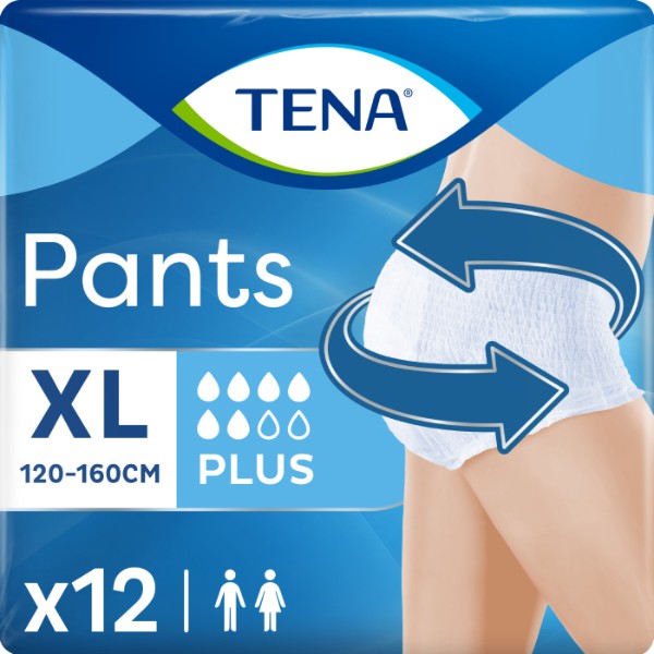 Фото - Одноразовые подгузники-трусики Tena для взрослых Pants Plus XL 12 шт.  (7322541773643)