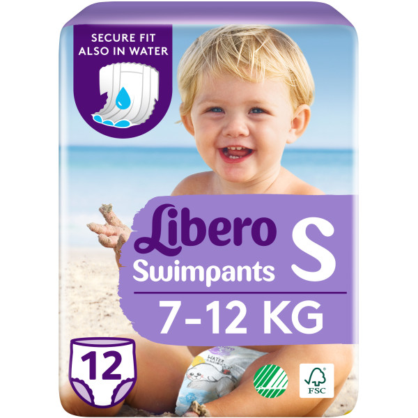 Фото - Одноразовые подгузники-трусики для плавания Libero Swimpants Small (7-12 кг) 12 шт. (7322541981659)
