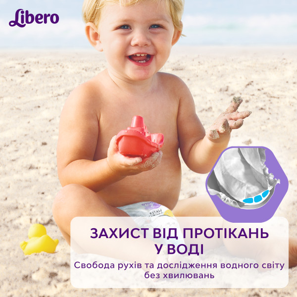 Фото - Одноразовые подгузники-трусики для плавания Libero Swimpants Small (7-12 кг) 12 шт. (7322541981659)