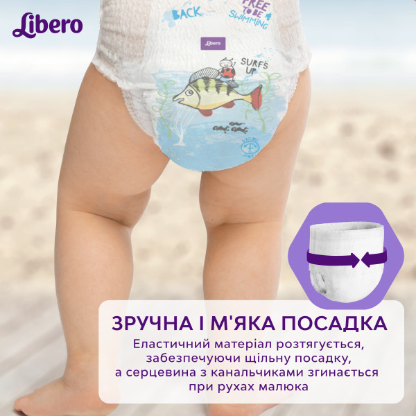Фото - Одноразовые подгузники-трусики для плавания Libero Swimpants Small (7-12 кг) 12 шт. (7322541981659)