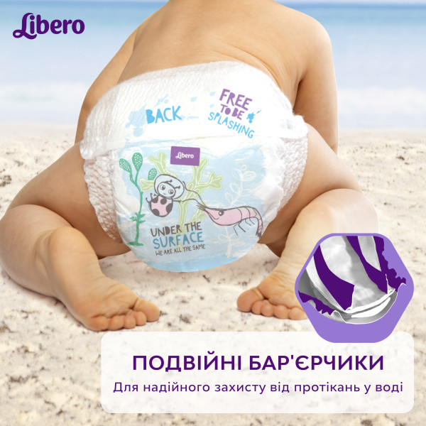 Фото - Одноразовые подгузники-трусики для плавания Libero Swimpants Small (7-12 кг) 12 шт. (7322541981659)