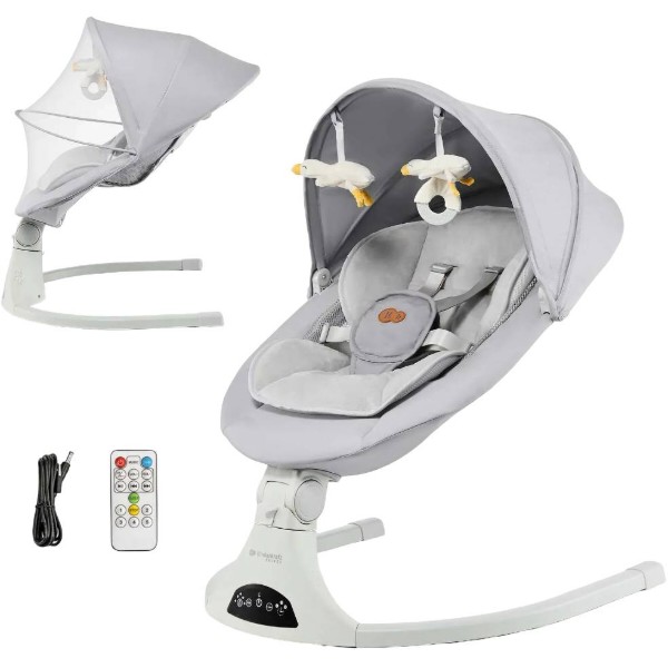 Фото - Крісло-гойдалка Kinderkraft Tulsy Gray (KBTULS00GRY0000)