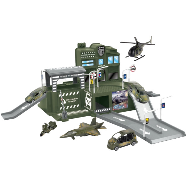 Фото - Ігровий набір CHENGMEI TOYS автопаркінг з військовими машинами (CM559-61)