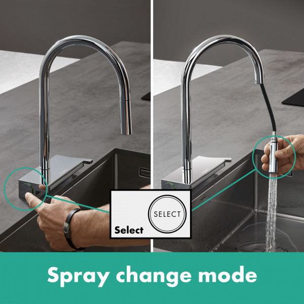 Фото - Кухонний змішувач Hansgrohe Aquno Select M81 (73837000)