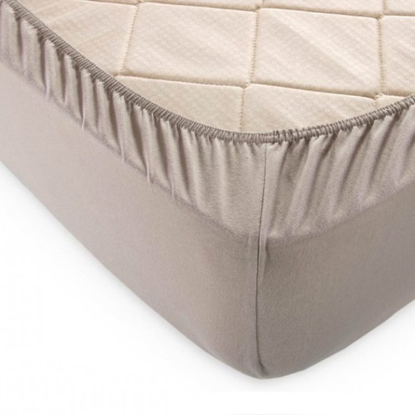 Фото - Простирадло односпальне GM Textile на гумці сіре 120х200х20