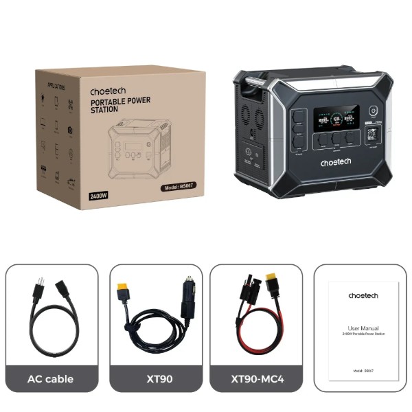 Фото - Зарядная станция универсальная Choetech BS067 (2400W, 2048Wh, Wi-Fi)